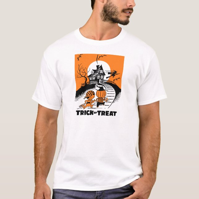 Vintage "Trick Or Treat" Kids T-Shirt (Front)