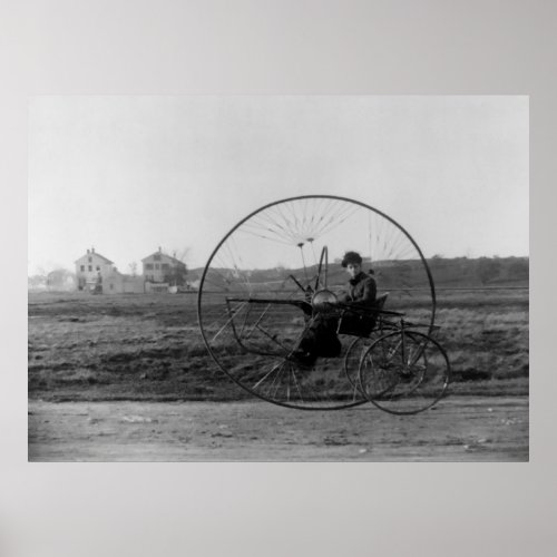 Vintage Tricycle 1882 Poster