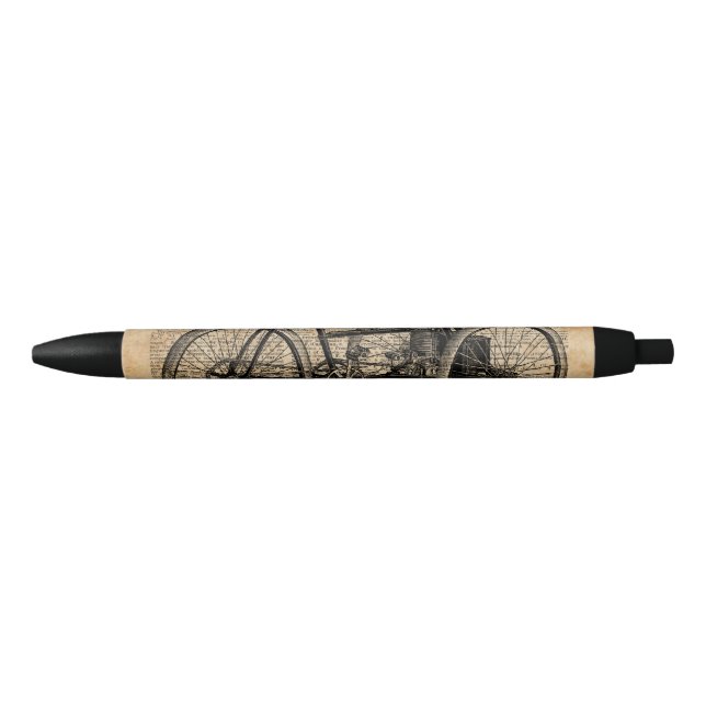 Vintage Tricycle Dictionary Art Bicycle Quote Pen (Front)