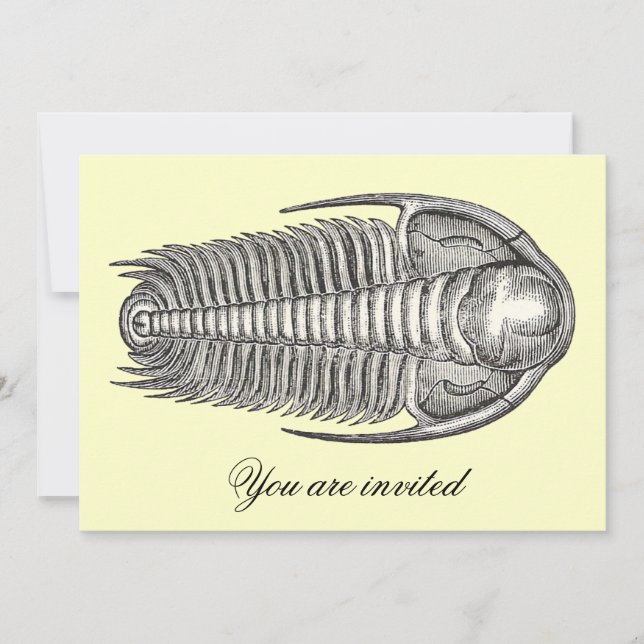 Vintage Trilobite Invitation (Front)