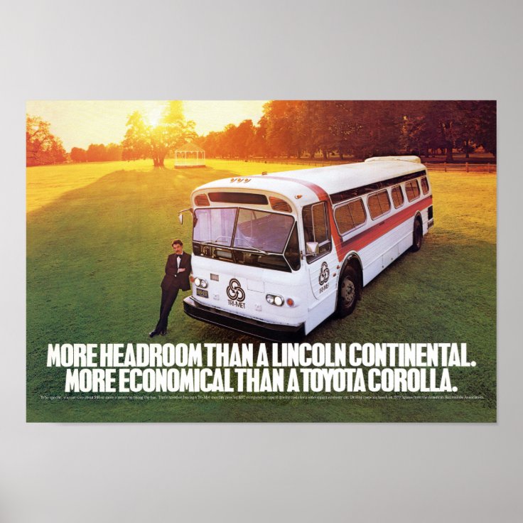Vintage TriMet Bus Ad Poster Zazzle