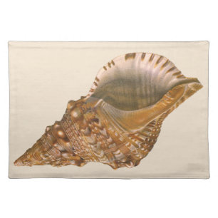 Vintage Triton Seashell Shell, Marine Ocean Animal Cloth Placemat