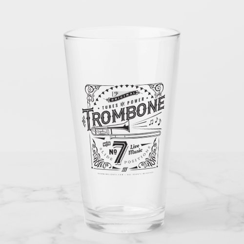 Vintage Trombone Pint Glass