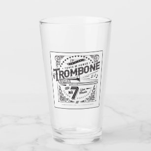 Vintage Trombone Pint Glass - New!