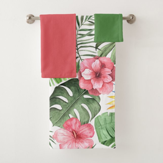 Vintage Tropical Bath Towel Set (Insitu)