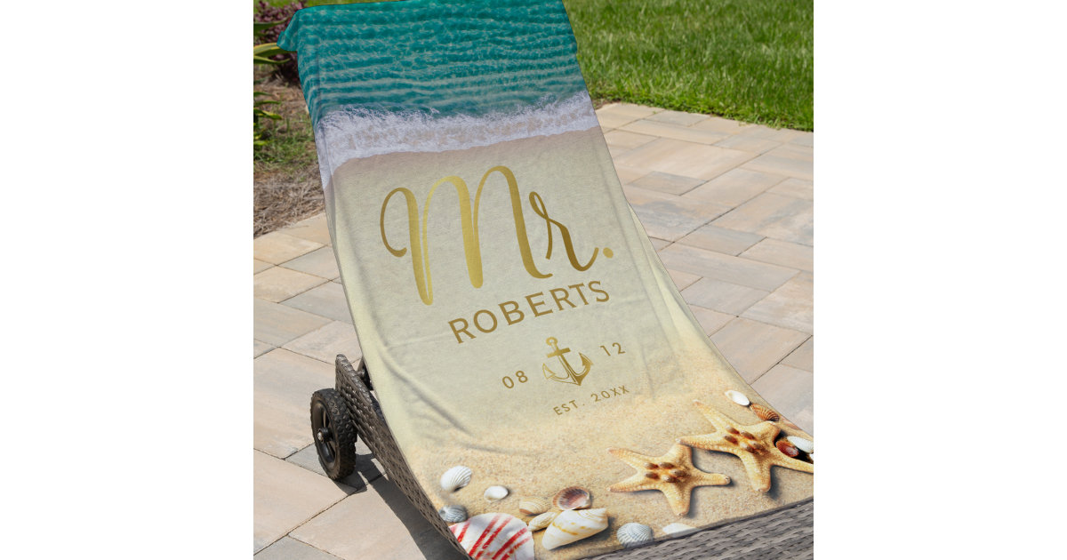 striped Beach Towel. Personalized Towel, Monogram Embroidered Kids Towels,  Fun in The Sun, Bath Towel - Yahoo Shopping