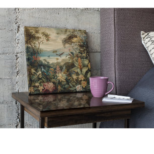 Vintage Tropical Bird Botanical Art   Luxury