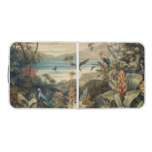 Vintage Tropical Bird Botanical Art   Luxury Beer Pong Table