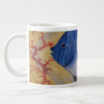 Vintage Tropical Blue Fish Coral Marine Ocean Life Giant Coffee Mug