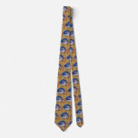 Vintage Tropical Blue Fish Coral Marine Ocean Life Neck Tie