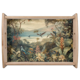 Vintage Tropical Botanical Art   Luxury Designer Serving Tray