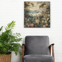 Vintage Tropical Botanical Paradise Art |