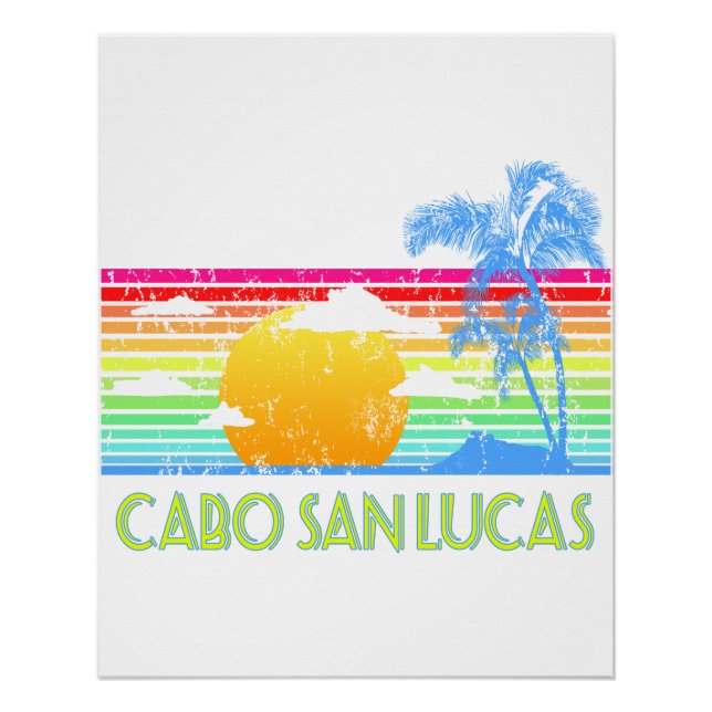 Vintage Tropical Cabo San Lucas Poster (Front)