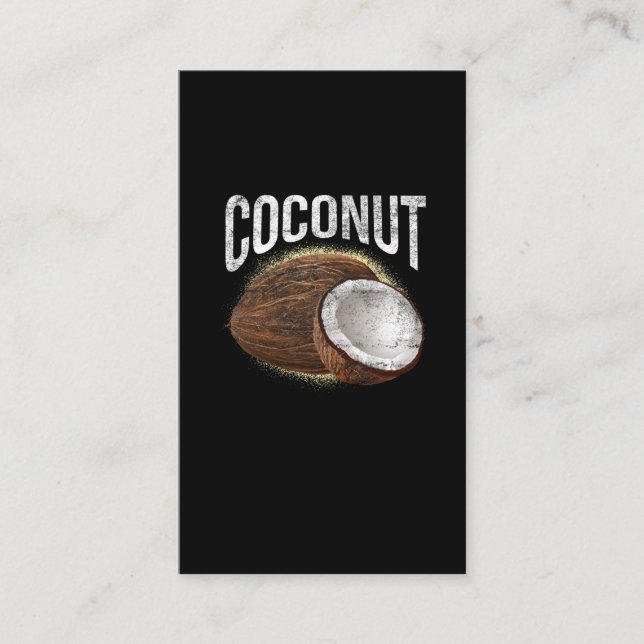 Vintage Tropical Coconut Holiday Theme Business Card (Front)