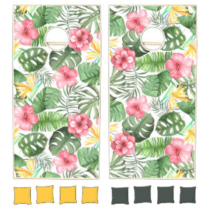 Vintage Tropical Cornhole Set