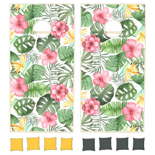Vintage Tropical Cornhole Set (Set)