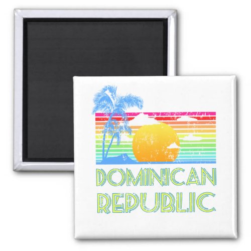 Vintage Tropical Dominican Republic Magnet
