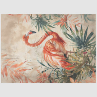 Vintage Tropical Flamingo Tissue Paper