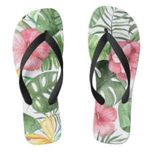 Vintage Tropical Flip Flops