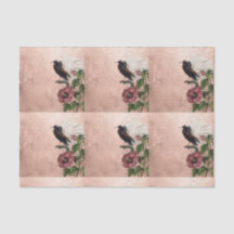 Vintage Tropical Floral Bird