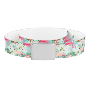 Vintage Tropical Flowers And Birds Belt