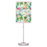 Vintage Tropical Flowers And Birds Table Lamp at Zazzle