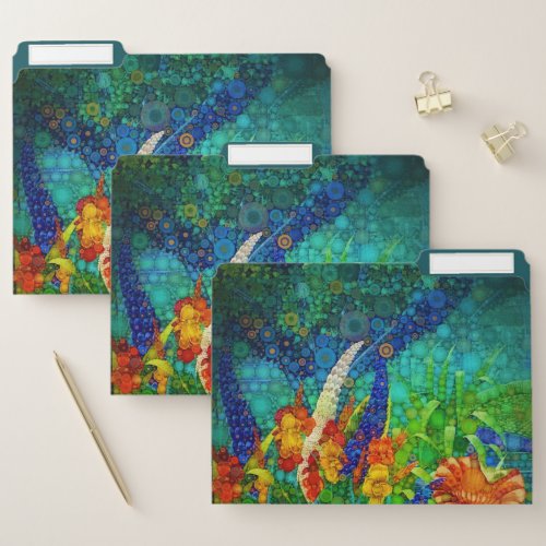 Vintage Tropical Forest Landscape Scenery File Folder