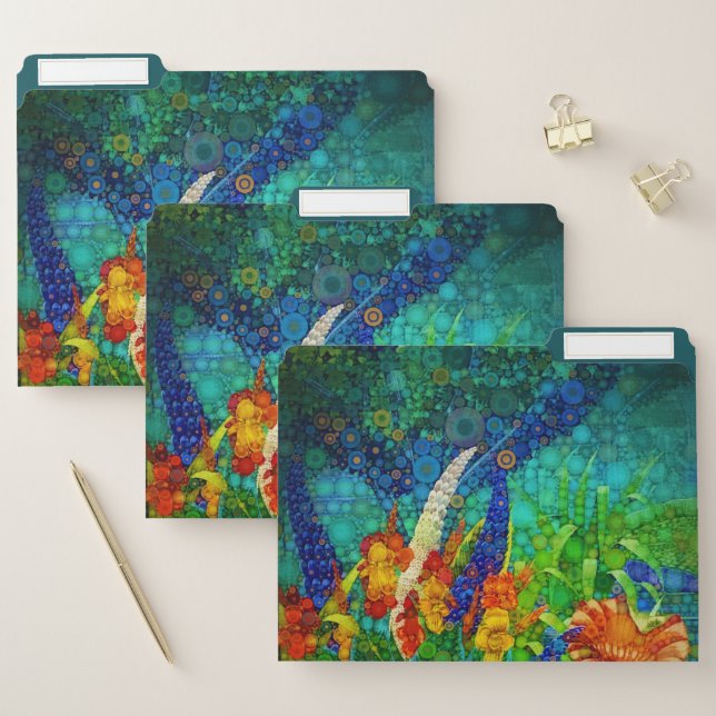Vintage Tropical Forest Landscape Scenery File Folder (Set)
