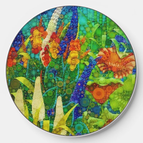 Vintage Tropical Forest Landscape Scenery Wireless Charger