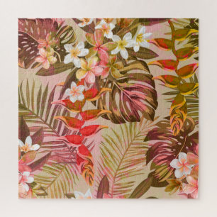 Vintage Tropical Garden Jigsaw Puzzle