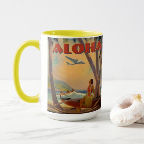 Vintage Tropical Hawaii Aloha Mug