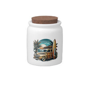 vintage tropical/Hawaiian surf truck  Candy Jar