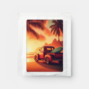 vintage tropical/Hawaiian surf truck Tea Bag Drink Mix