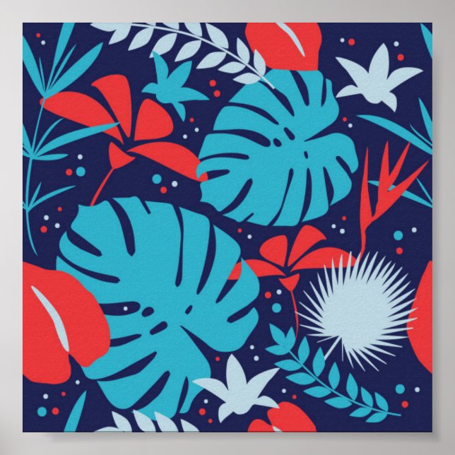 Vintage Tropical Jungle Poster (Front)