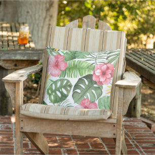 Vintage Tropical Outdoor Pillow