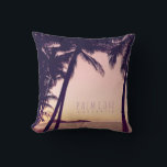 Vintage Tropical Palm Tree Throw Cushion<br><div class="desc">Beautiful cushion featuring a stylish retro image of Palm Cove Australia</div>