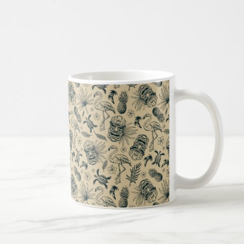 Vintage Tropical Pattern Coffee Mug