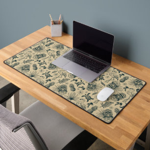 Vintage Tropical Pattern Desk Mat
