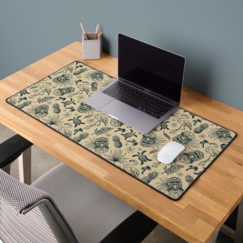 Vintage Tropical Pattern Desk Mat