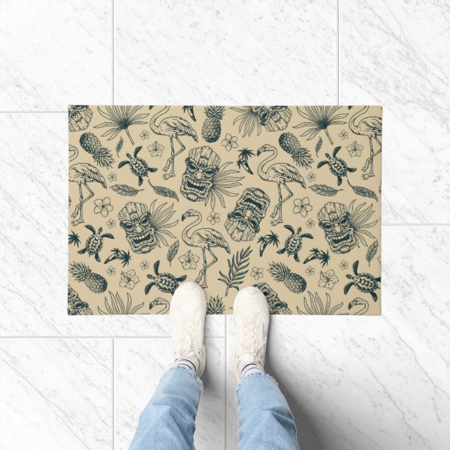Vintage Tropical Pattern Doormat (Indoor)
