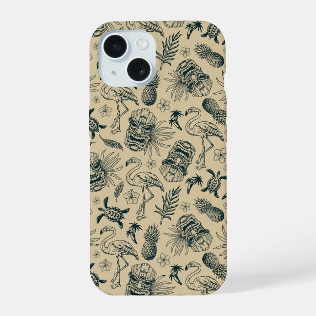 Vintage Tropical Pattern Iphone Case (Back)