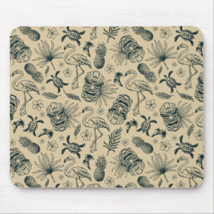 Vintage Tropical Pattern Mouse Pad