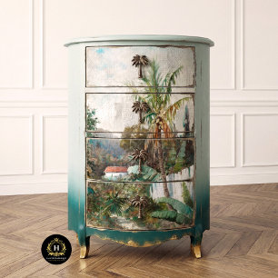 Vintage Tropical Rustic Texture Decoupage Tissue Paper