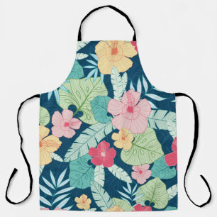 vintage tropical summer hawaiian seamless pattern apron