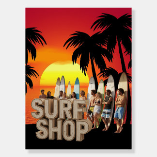 Vintage Tropical Surf Shop Foam Board
