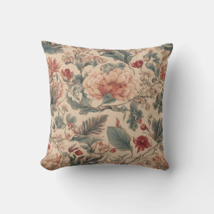 Vintage Tropical Throw Pillow