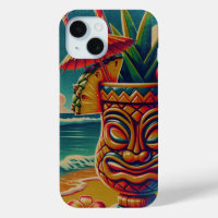 Vintage Tropical Tiki Umbrella Drink Luau Party