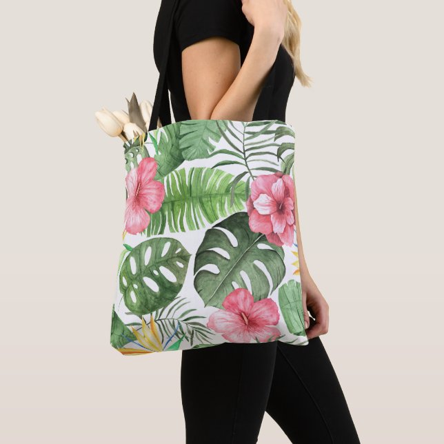 Vintage Tropical Tote Bag (Close Up)