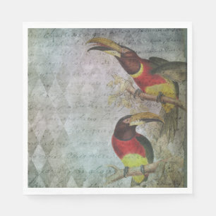 Vintage Tropical Toucan Napkins