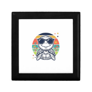 Vintage Tropical Turtle Sunglasses Beach Shirt_1 Gift Box